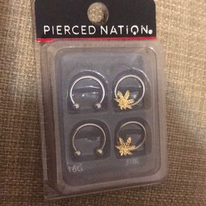 Weed septum piercing jewelry